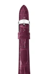 Michele 16mm Alligator Watch Strap In Plum