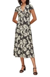 WHISTLES STARBURST FLORAL MIDI DRESS,31241