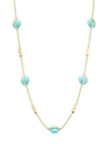 IPPOLITA SENSO 18K YELLOW GOLD & TURQUOISE STATION NECKLACE,0400012340971