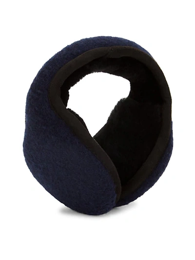 Ugg Shearling-lined Earmuffs In Navy
