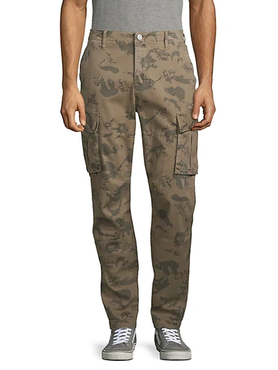 Hudson Printed Skinny Cargo Trousers In Stone Camo