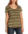 VINCE CAMUTO WOMEN'S LINEAR WHISPERS T-SHIRT