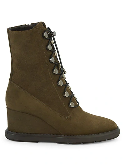 Aquatalia Campbell Wedge Boots In Herb