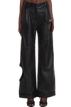 OFF-WHITE METEOR FORMAL PANTS IN BLACK LEATHER,11341800