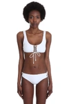 OFF-WHITE TIE BIKINI BEACHWEAR IN WHITE POLYAMIDE,11341794