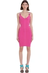 OFF-WHITE KNIT INDUSTRIAL DRESS IN FUXIA VISCOSE,11341751
