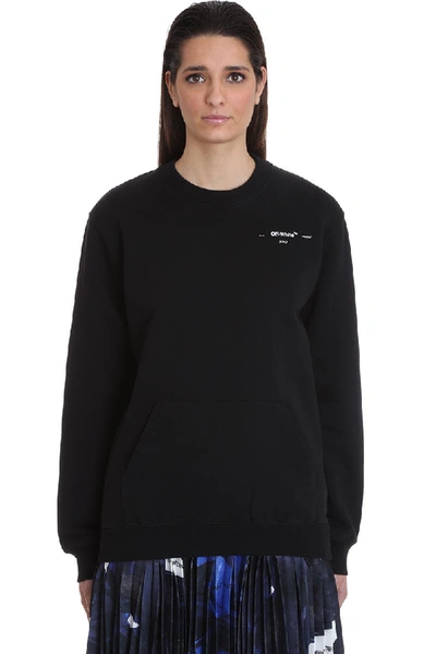 Off-white Corals Print Sweatshirt In Black Cotton