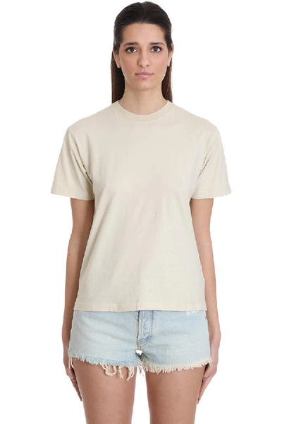 Off-white Off White T-shirt In Beige Cotton