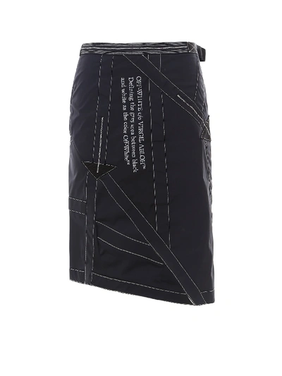Off-white Green Brush Stroke Plisse Skirt