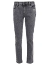 Off-white Skinny Jeans In Dark Grey