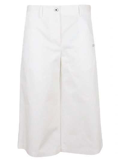 Off-white Culotte Pant In White