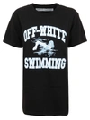 Off-white Swimming Print Sweatshirt In Black White