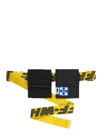 Off-white Pocket Fanny Pack Black In Black/yellow
