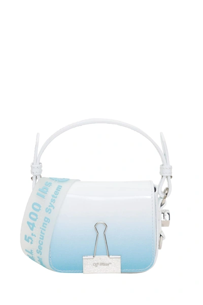 Off-white Baby Flap Bag Wirth Gradient Effect In Light Blue