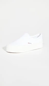 Superga 2306 Cotu White Canvas Slip- On Sneakers