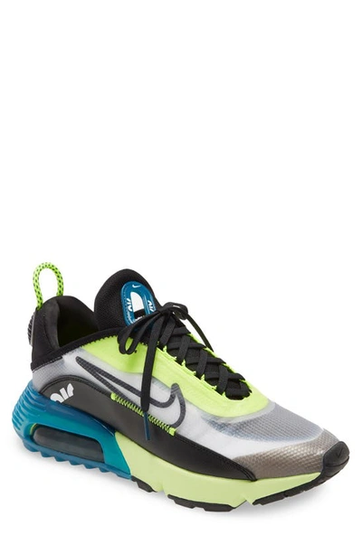 Nike Men's Air Max 2090 Casual Sneakers From Finish Line In White/black/volt