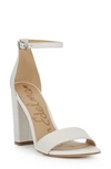 Sam Edelman Yaro Ankle Strap Sandal In Bright White Leather
