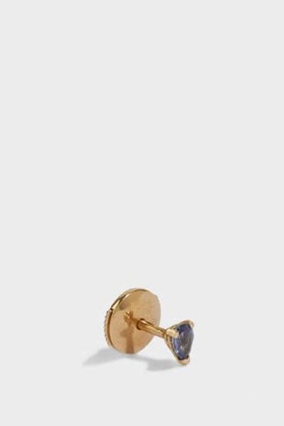 Yvonne Léon Sapphire And 18k Yellow Gold Stud Earring In Y Gold