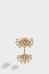 YVONNE LÉON DIAMOND AND 18K YELLOW GOLD BUTTERLY STUD AND EAR JACKET,PACK PAPILLON OR J