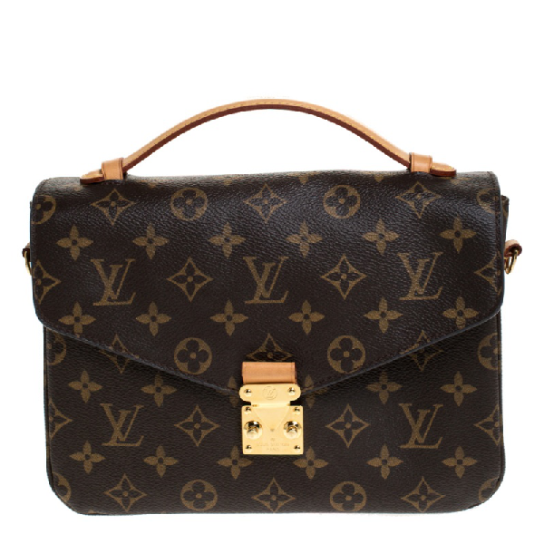 Pre-Owned Louis Vuitton Monogram Canvas Metis Pochette Bag In Brown | ModeSens