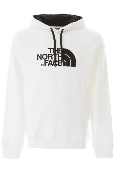 The North Face Logo Embroidery Hoodie In White,black