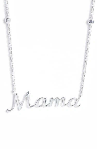 Argento Vivo Mama Pendant Necklace In Silver