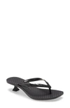 Sigerson Morrison Iconic Kitten Heel Flip Flop In Black