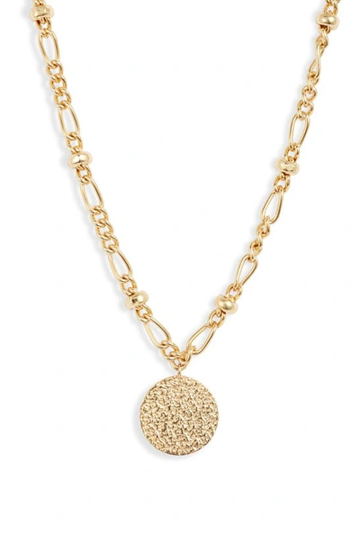 Gorjana Banks Coin Pendant Necklace In Gold