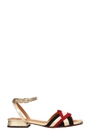 Chie Mihara Timai Flats In Red Suede And Leather In Red