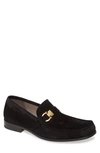 Ferragamo Adam Bit Loafer In Nero Suede