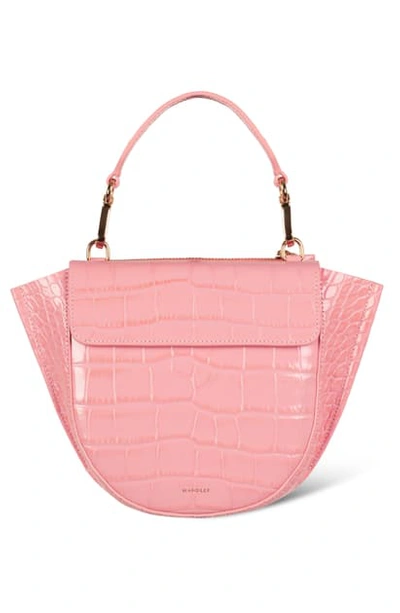 Wandler Hortensia Croc-embossed Mini Bag In Blossom In Rosa