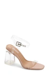 TOPSHOP SONIA CLEAR BLOCK HEEL SANDAL,32S03SNUD