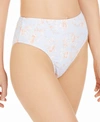 WEWOREWHAT WEWOREWHAT WALLPAPER FLORAL PRINTED EMILY HIGH-WAIST BIKINI BOTTOMS, CREATED FOR MACY'S WOMEN'S SWIM