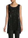 LAFAYETTE 148 WOMEN'S RUTHIE EMBELLISHED CREPE TANK TOP,0400012398993