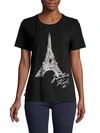 KARL LAGERFELD Eiffel Tower-Print Cotton Tee,0400012462034