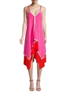 DIANE VON FURSTENBERG WREN SILK HANDKERCHIEF SLIP DRESS,0400011913677