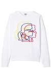 Karl Lagerfeld Long Sleeved Embroidered Karl Sweater In White
