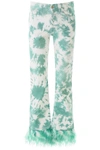 ALANUI TIE-DIE JEANS WITH FEATHERS,LWYA010S20DEN002 5904