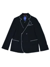 FAY BLUE TEEN BLAZER WITH WHITE DETAILS,11342872
