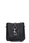 REBECCA MINKOFF MEGAN SHOULDER BAG IN BLACK LEATHER,11342904