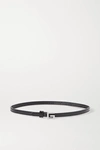 GUCCI Patent-leather, silver tone and crystal choker