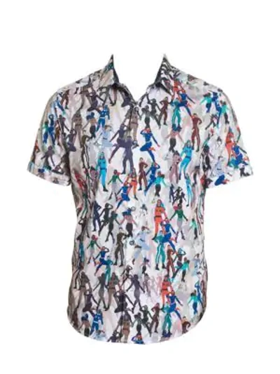 Robert Graham Trixie Classic Fit Short Sleeve Button-down Shirt In Multi