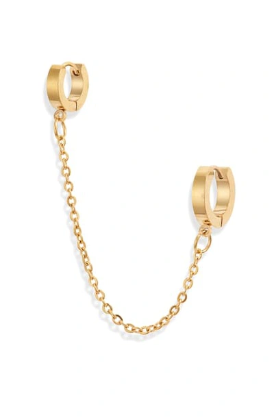 Ellie Vail Viola Double Huggie Hoop Earring In Gold