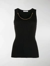GIVENCHY CHAIN EMBELLISHED SLEEVELESS TOP,15234768