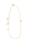 TIMELESS PEARLY CHAIN NECKLACE WITH CHARMS,201989ABG000013-SILVG