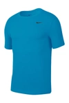 Nike Dri-fit Crew Training T-shirt In Lsrblu/pychbl