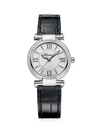 Chopard Women's Imperiale Stainless Steel, Diamond, Amethyst & Alligator-strap Watch In Black And Silver