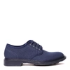 PEZZOL NAVY CANVAS DERBY SHOES,016FZ CANVAS NAVY