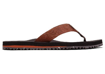 Toms Braune Lagoon X Outerknown Flip-flops Für Herren - Grösse 42 In Dark Brown