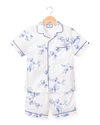 Petite Plume Baby's, Little Girl's & Girl's 2-piece Floral Classic Shirt & Shorts Set In Blue Multi